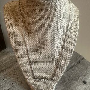 Elegant Silver Bar Necklace